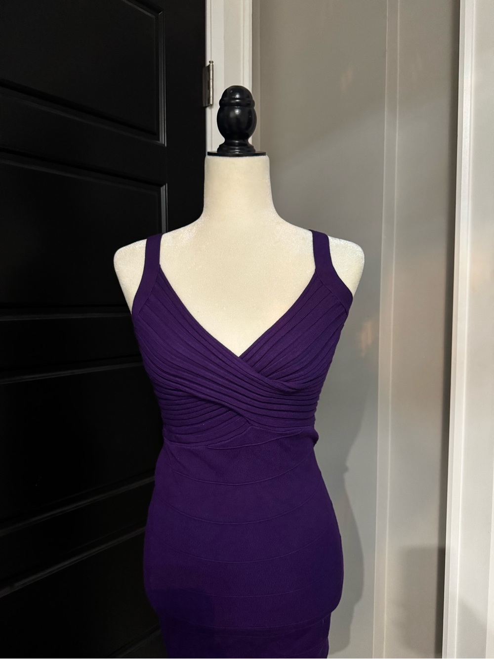 Purple bodycon dress